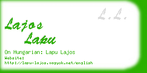 lajos lapu business card